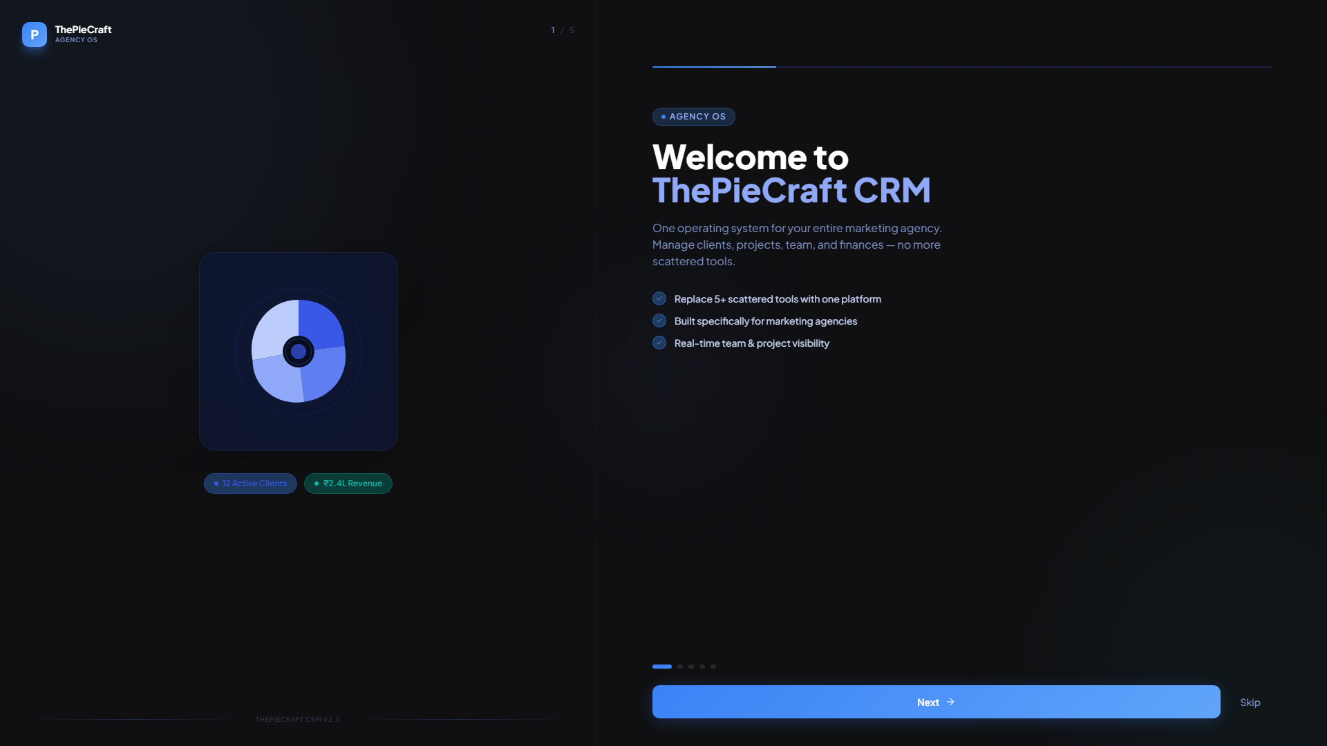 ThePieCraft CRM Screenshot